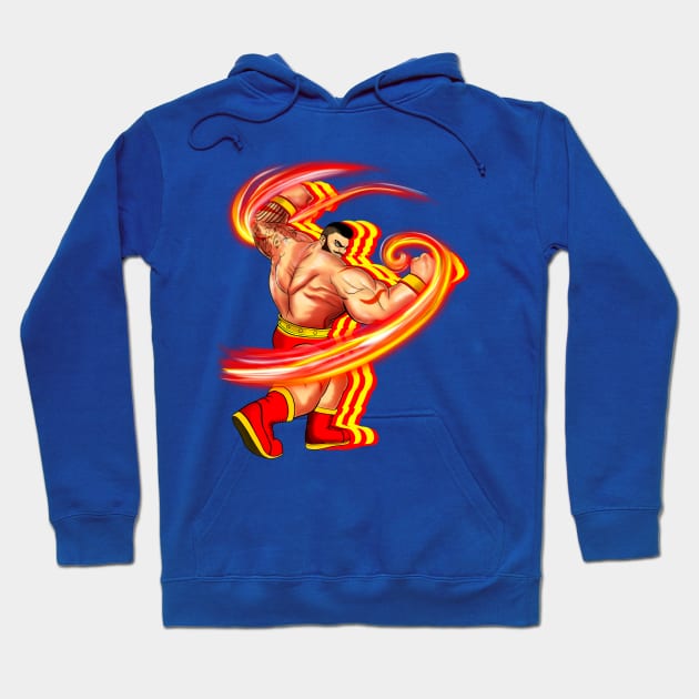 AHyes (Zangief) Front+Back Hoodie by speciezasvisuals